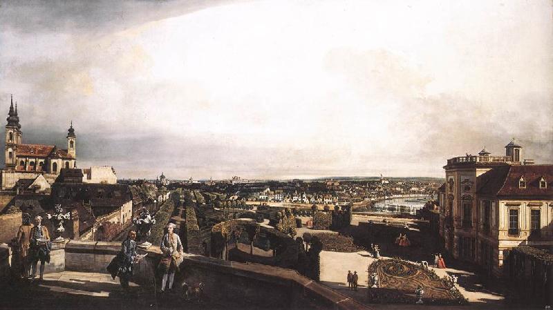 BELLOTTO, Bernardo Vienna, Panorama from Palais Kaunitz ffg Sweden oil painting art